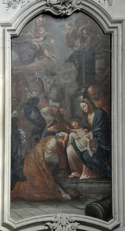 «L'Adoration des mages», tableau dans le chœur