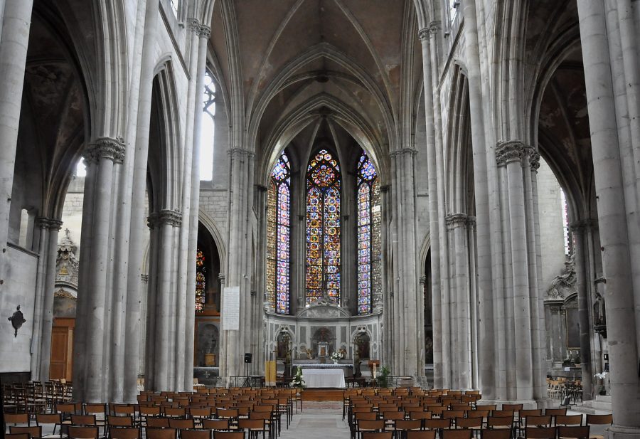 Vue d'ensemble de la nef et du chœur de Saint-Gengoult