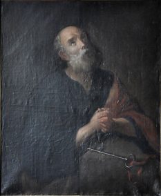 «Saint Pierre», huile sur toile du XVIIIe siècle