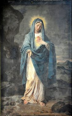 «La Vierge portant le Sacré–Cœur», tableau anonyme