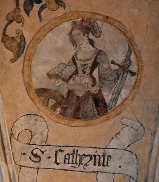 Peinture des saints : sainte Catherine