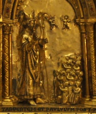 Saint Taurin exorcise les habitants d'Evreux (châsse de saint Taurin)