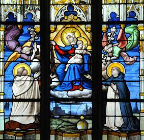 «La Vierge donne le Rosaire à saint Dominique», partie  basse