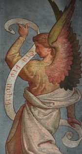 Un ange portant un phylactère