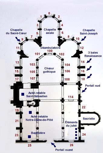 Plan de l'église Notre-Dame-des-Marais
