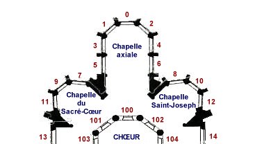 Plan de l'église (partiel)