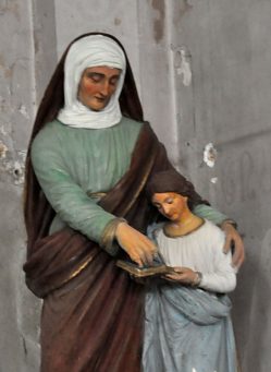 Statues de sainte Anne et de sa fille Marie