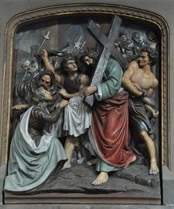 Chemin de croix : Véronique essuie le visage de Jésus
