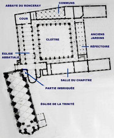 Plan des deux église du monastère Sainte-Marie