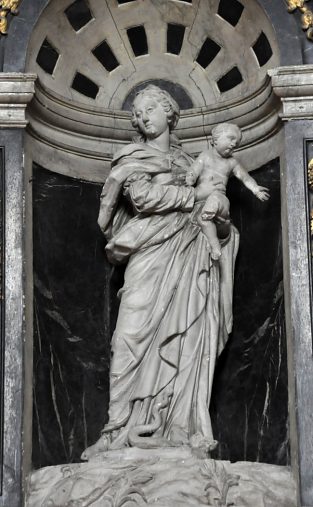 Statue de la Vierge à l'Enfant (XVIIIe siècle)