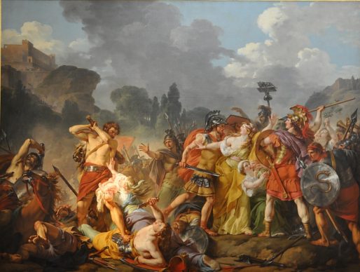 «Combat des Romains et des Sabins interrompu par les femmes Sabines»