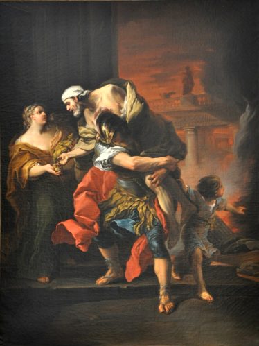 «Enée sauve son père Anchise et son fils Ascagne de l'incendie de Troie»