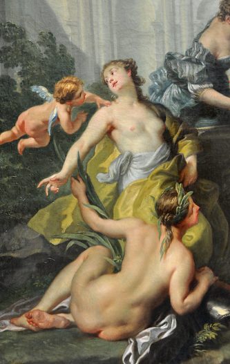 «Renaud dans les bras d'Armide» de Jean–Baptiste van Loo (partiel)