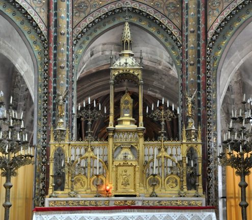 La partie supérieure du matre-autel de Saint-Aignan