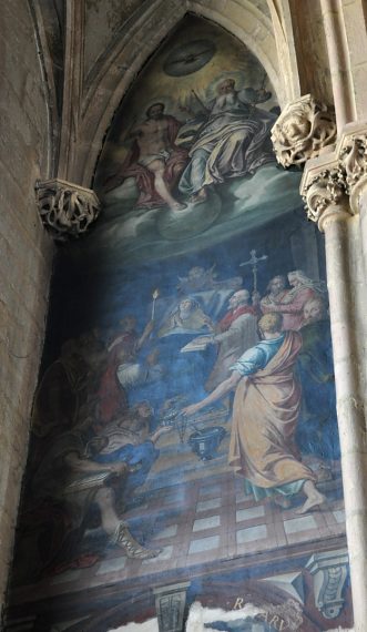 Peinture murale : «La Mort de la Vierge»