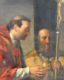 «Saint Charles Borromée donnant la communion aux pestiférés de Milan», détail