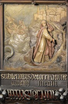 Saint Nicolas apaise la tempête (), bas–relief du XIXe siècle