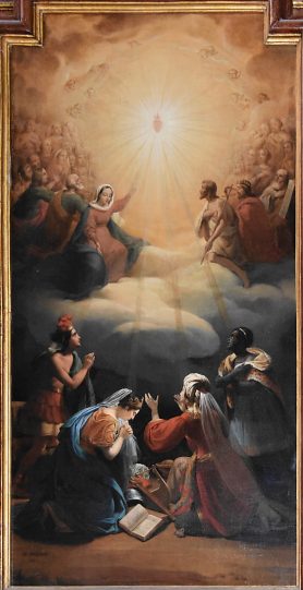 «Les quatre parties du monde adorant le Sacré–Cœur» par Hippolyte Dominique Holfeld (1804–1872)