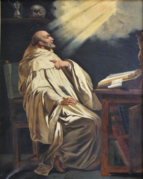 «Saint Bernard en oraison» par Franois-Vincent Latil  d'après Philippe de Champaigne, vers 1825