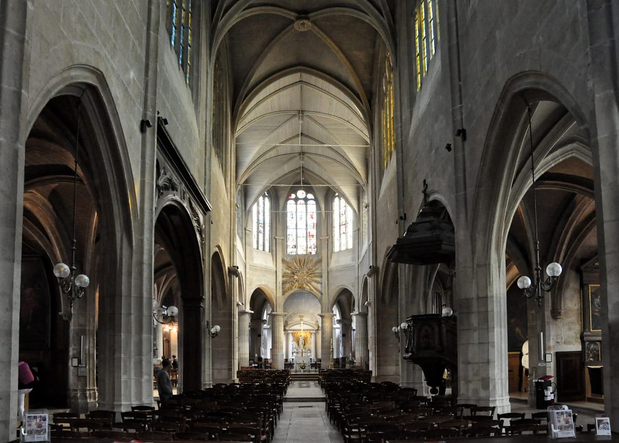 Vue d'ensemble de la nef de Saint-Médard