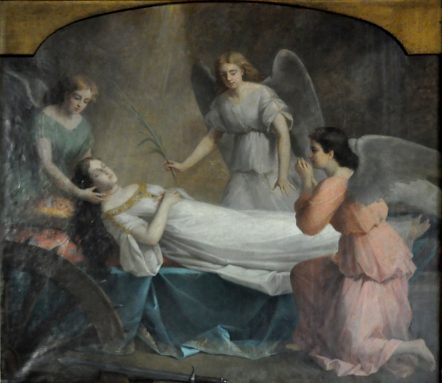 «La Mort de sainte Catherine d'Alexandrie» de Pierre–Paul de Pommayrac (1807–1880)