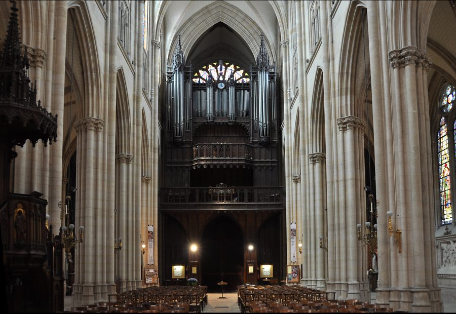 La nef et l'orgue de tribune