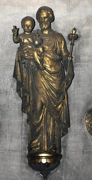 Bas-relief en bronze doré de saint Joseph