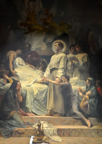 Tableau "La mort de sainte Monique"