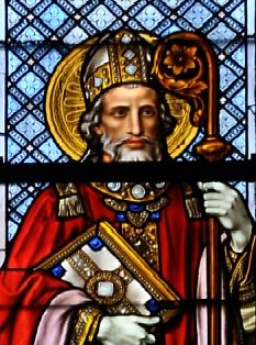 Saint Augustin (vitrail de la nef)