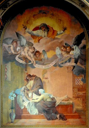 «La mort de saint Joseph» par Henri-Ludovic Pinta (1856-1929)