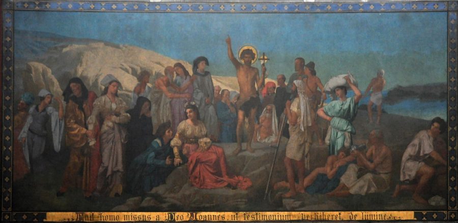 Fresque de Théodore Maillot (1826-1888) : «Jean-Baptiste prêchant dans le désert»