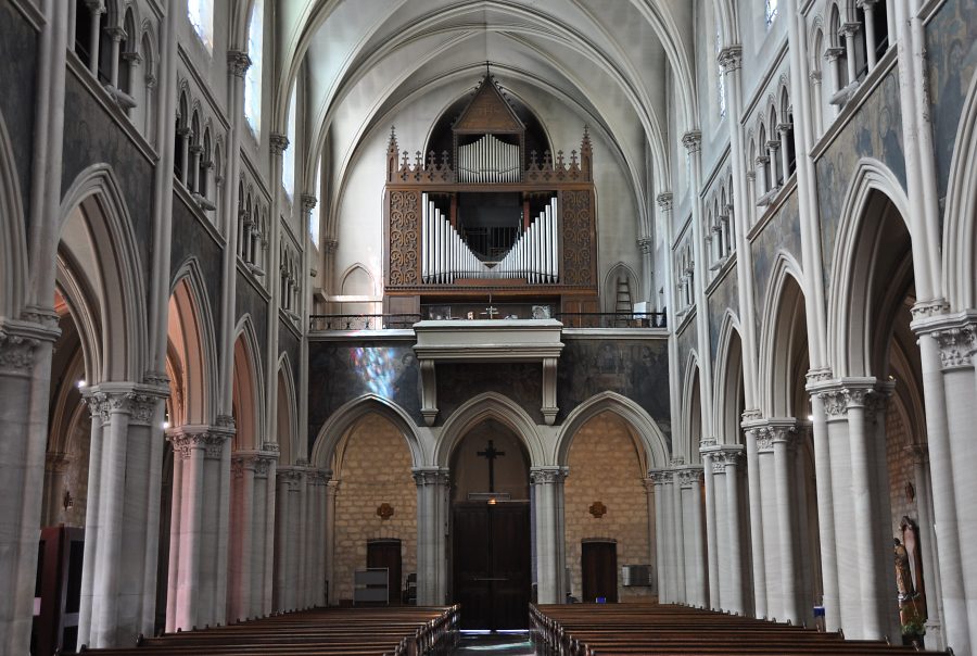 La nef et l'orgue de tribune