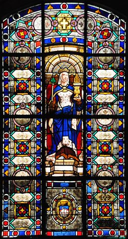 Vitrail de Blanche de Castille, mère de saint Louis