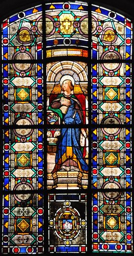 Vitrail de sainte Isabelle de France, sœur de saint Louis