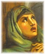 Sainte femme en pleurs dans la Descente de croix de Théodore Chassériau
