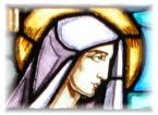 Sainte Geneviève dans le vitrail de Mauméjean