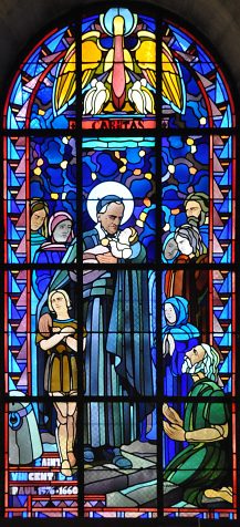 Saint Vincent de Paul, vitrail de Raphaël Lardeur, 1938