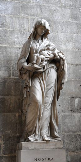 Vierge à l'Enfant par le sculpteur rouennais Lecomte, 1777