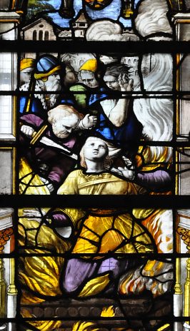 Vie de sainte Agnès dans le collatéral sud : la mort de la sainte (XVe siècle)