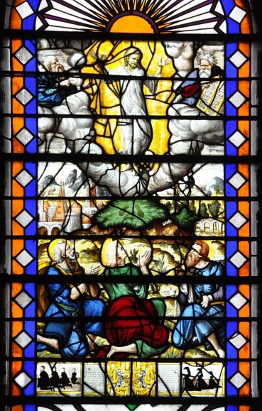 Vitrail de la Transfiguration, baie 3 (vers 1560-1570)