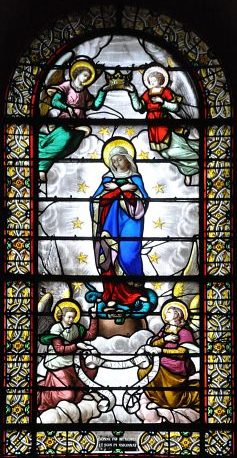 L'Assomption de la Vierge, vitrail de 1868