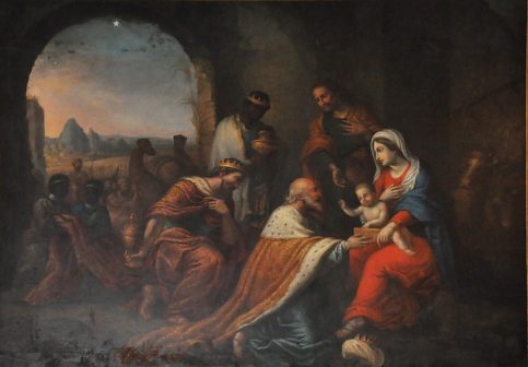 L'Adoration des mages, tableau anonyme du XVIIIe siècle