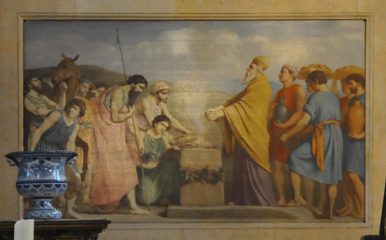 Peinture murale «Le sacrifice de Melchisédech», Louis Roux, vers 1873