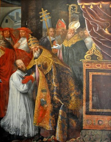 «Saint François de Sales devant le pape Clément VIII», anonyme (XVIIe siècle)