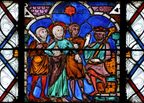 Panneau historié du chœur : «Comparution devant Pilate»