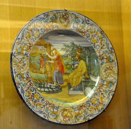 Plat rond «Jésus et la Samaritaine»