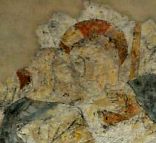 La Trahison de Judas, peinture murale du XVe siècle, détail