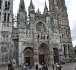 La façade ouest de la cathédrale Notre-Dame à Rouen