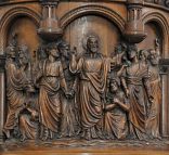 Bas-relief du Christ et des apôtres sur la cuve de la chaire à prêcher, XIXe siècle