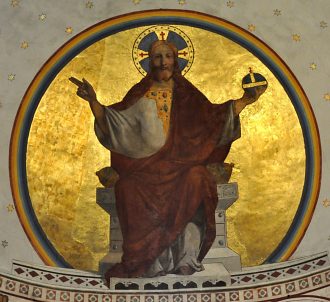 Le Christ peint dans la voûte